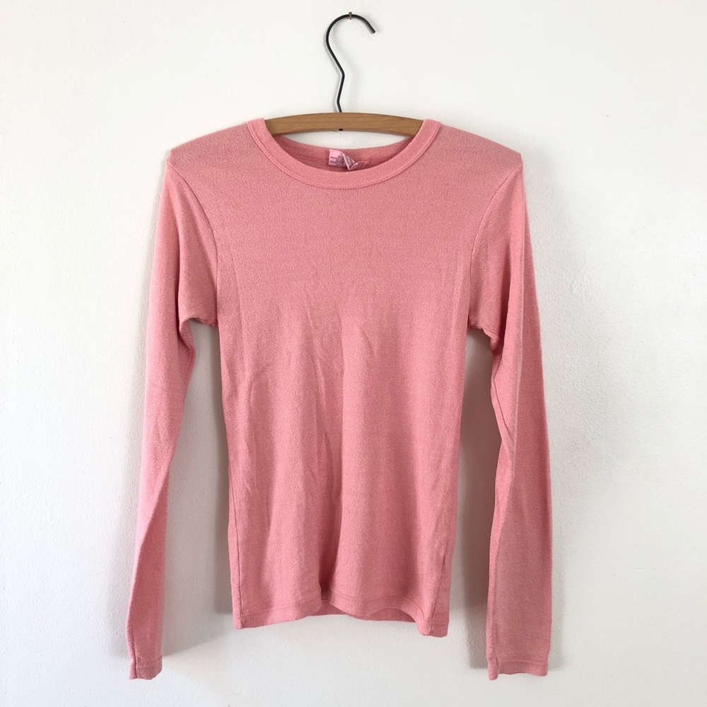 Michael Stars Pink Shine Long Sleeve Top